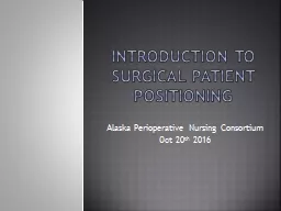 Introduction to Surgical Patient Positioning