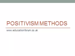 Positivism Methods