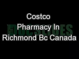 Costco Pharmacy In Richmond Bc Canada