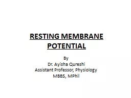 RESTING MEMBRANE POTENTIAL