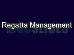 Regatta Management
