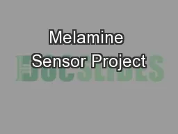 Melamine Sensor Project