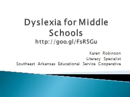 Dyslexia for Middle Schools