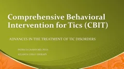Comprehensive Behavioral Intervention for Tics (CBIT)