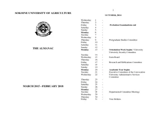 SOKOINE UNIVERSITY OF AGRICULTURE THE ALMANAC MARCH