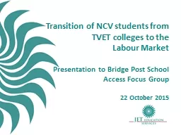 Transition of NCV students from