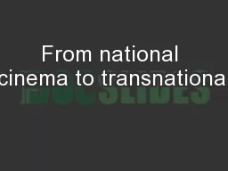 From national cinema to transnational