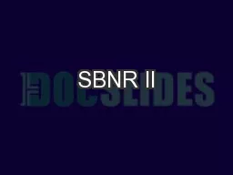 SBNR II