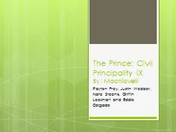 The Prince: Civil Principality IX