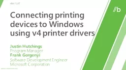 Connecting printing devices to Windows using v4 printer dri