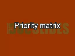 Priority matrix
