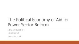 The Political Economy of Aid for Power Sector Reform