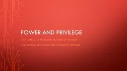 Power and Privilege: