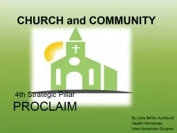 CHURCH and COMMUNITY