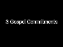 3 Gospel Commitments