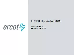 ERCOT Update to DSWG