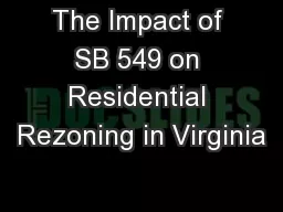 The Impact of SB 549 on Residential Rezoning in Virginia