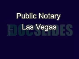 Public Notary Las Vegas