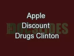 Apple Discount Drugs Clinton