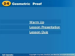 2-6 Geometric Proof