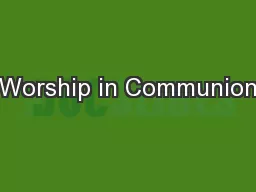 Worship in Communion