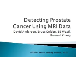 Detecting Prostate Cancer Using MRI Data