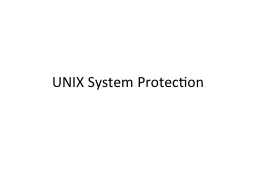 UNIX System Protection