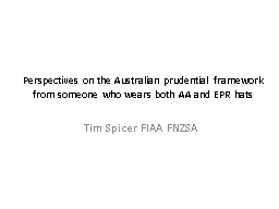 Perspectives on the Australian prudential framework