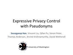 Expressive Privacy Control