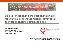 Slag valorisation in construction materials: mechanical pro