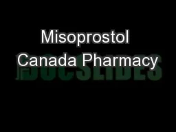 Misoprostol Canada Pharmacy