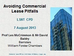 Avoiding Commercial Lease Pitfalls