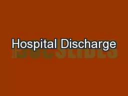 Hospital Discharge