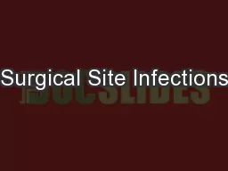 Surgical Site Infections