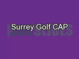 Surrey Golf CAP