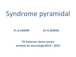 Syndrome pyramidal