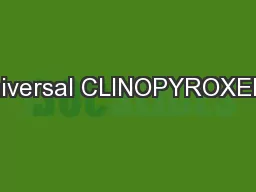 Universal CLINOPYROXENE