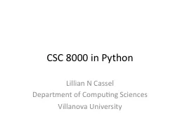 CSC 8000 in Python