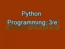 Python Programming, 3/e