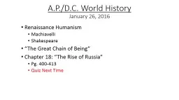 A.P./D.C. World History