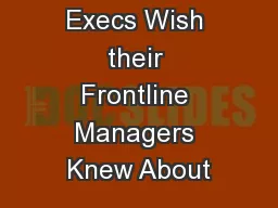 What All HR Execs Wish their Frontline Managers Knew About