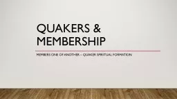 Quakers & membership