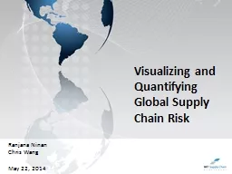 Visualizing and Quantifying Global Supply Chain Risk