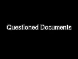 Questioned Documents
