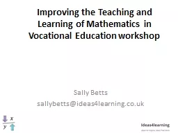 Improving the Teaching and Learning of Mathematics in Vocat
