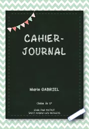 CAHIER-JOURNAL