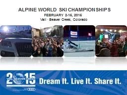 ALPINE WORLD SKI CHAMPIONSHIPS