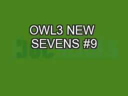 OWL3 NEW SEVENS #9