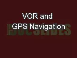 VOR and GPS Navigation