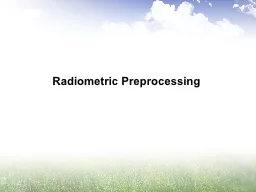 Radiometric Preprocessing